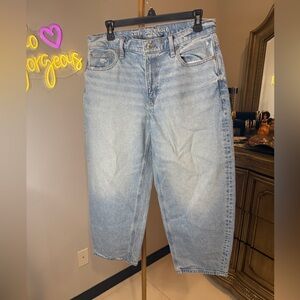 American Eagle Outfitters Barrel Light Blue Jeans